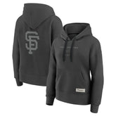 San Francisco Giants Fanatics Women's Elements Future Ground Subtle Tonal Pullover Hoodie - Charcoal Hoodies