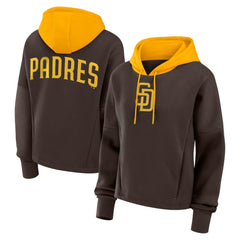 San Diego Padres Fanatics Women's Oversized Legacy Favorite Spectator Pullover Hoodie - Brown Hoodies