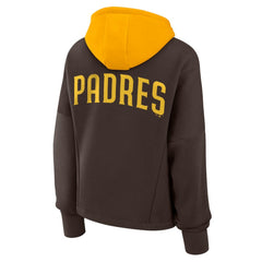 San Diego Padres Fanatics Women's Oversized Legacy Favorite Spectator Pullover Hoodie - Brown Hoodies