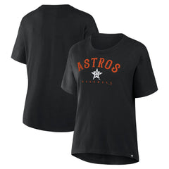Houston Astros Fanatics Women's Relaxed Fit Legacy T-Shirt - Black T-shirts