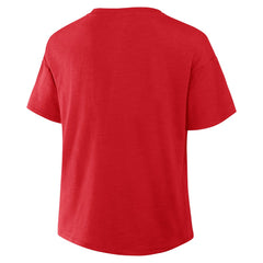 St. Louis Cardinals Fanatics Women's Fan Fave Stadium Slub Boxy T-Shirt - Red T-shirts