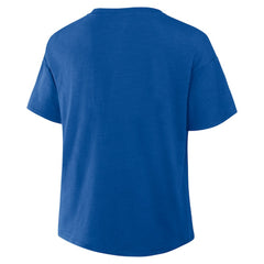 Texas Rangers Fanatics Women's Fan Fave Stadium Slub Boxy T-Shirt - Royal T-shirts