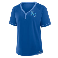 Kansas City Royals Fanatics Women's League Diva Star Raglan V-Neck T-Shirt - Royal T-shirts