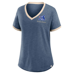Chicago White Sox Fanatics Women's Binge Worthy Stadium Slub V-Neck T-Shirt - Navy T-shirts