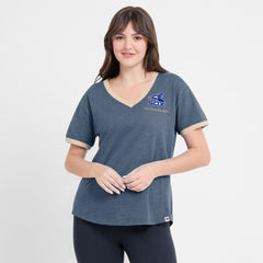 Chicago White Sox Fanatics Women's Binge Worthy Stadium Slub V-Neck T-Shirt - Navy T-shirts