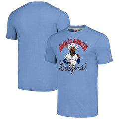 Adolis García Texas Rangers Homage Caricature Player Tri-Blend T-Shirt - Light Blue T-shirts