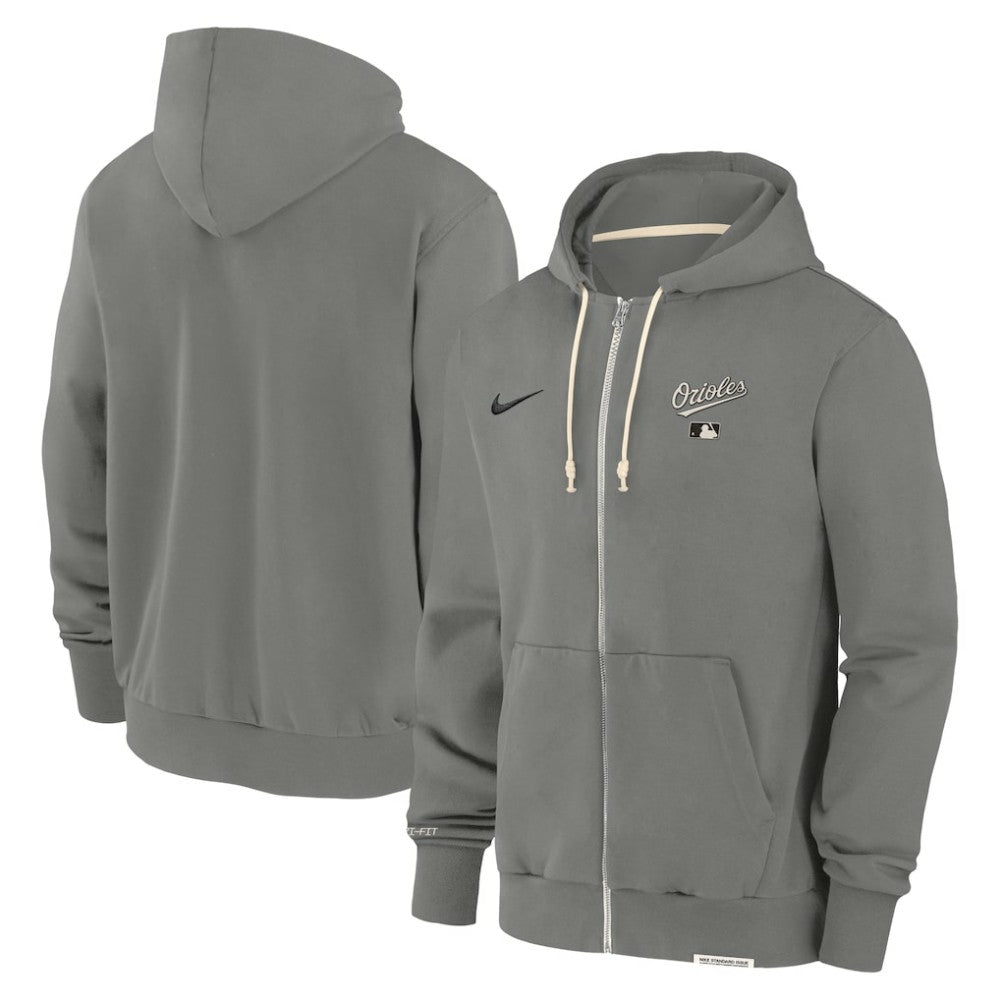 Baltimore Orioles Nike Authentic Collection Travel Performance Full-Zip Hoodie - Charcoal Hoodies
