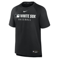 Chicago White Sox Nike Authentic Collection Pregame Raglan Dri-FIT T-Shirt - Black T-shirts