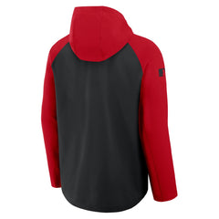 Cincinnati Reds Nike Authentic Collection Raglan Performance Full-Zip Jacket - Black/Red Jackets