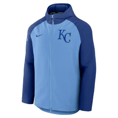 Kansas City Royals Nike Authentic Collection Raglan Performance Full-Zip Jacket - Light Blue/Royal Jackets
