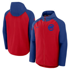 Chicago Cubs Nike Authentic Collection Raglan Performance Full-Zip Jacket - Red/Royal Jackets