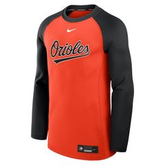 Baltimore Orioles Nike Authentic Collection Game Time Raglan Dri-FIT Long Sleeve T-Shirt - Orange/Black T-shirts