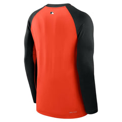 San Francisco Giants Nike Authentic Collection Game Time Raglan Dri-FIT Long Sleeve T-Shirt - Orange/Black T-shirts