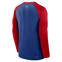 Philadelphia Phillies Nike Authentic Collection Game Time Raglan Performance Long Sleeve T-Shirt - Royal/Red T-shirts