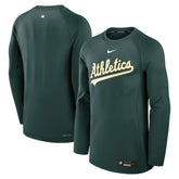 Athletics Nike Authentic Collection Game Time Raglan Dri-FIT Long Sleeve T-Shirt - Green T-shirts