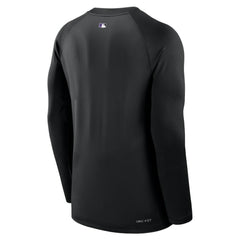 Colorado Rockies Nike Authentic Collection Game Time Raglan Dri-FIT Long Sleeve T-Shirt - Black T-shirts