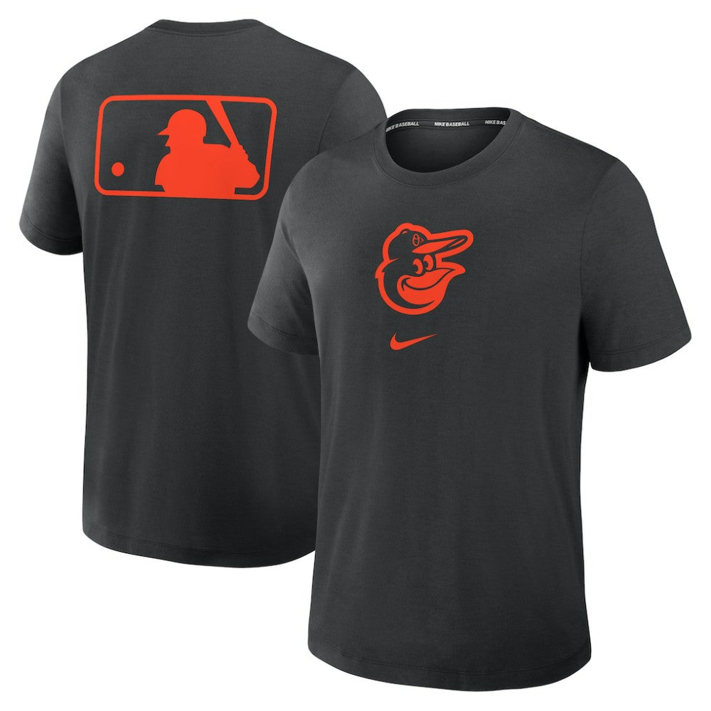 Baltimore Orioles Nike Authentic Collection Early Work Tri-Blend Dri-FIT T-Shirt - Black T-shirts