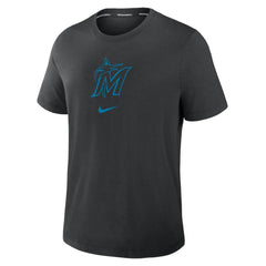 Miami Marlins Nike Authentic Collection Early Work Tri-Blend Dri-FIT T-Shirt - Black T-shirts