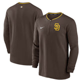 San Diego Padres Nike Authentic Collection Performance Half-Zip Top - Brown Tops