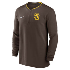 San Diego Padres Nike Authentic Collection Performance Half-Zip Top - Brown Tops