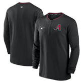 Arizona Diamondbacks Nike Authentic Collection Performance Half-Zip Top - Black Tops