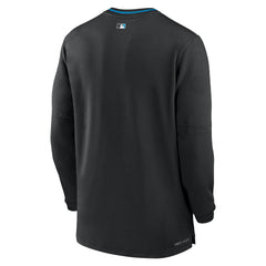 Miami Marlins Nike Authentic Collection Performance Half-Zip Top - Black Tops