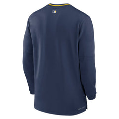 Milwaukee Brewers Nike Authentic Collection Performance Half-Zip Top - Navy Tops
