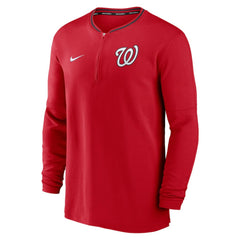 Washington Nationals Nike Authentic Collection Performance Half-Zip Top - Red Tops