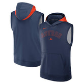 Houston Astros Nike Authentic Collection Dri-FIT Sleeveless Hoodie - Navy Hoodies