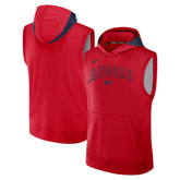 Los Angeles Angels Nike Authentic Collection Dri-FIT Sleeveless Hoodie - Red Hoodies