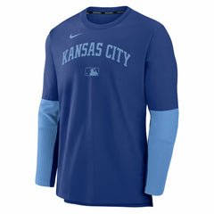Kansas City Royals Nike Authentic Collection Player Dri-FIT Lightweight Pullover - Royal/Light Blue Pullover