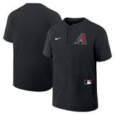 Arizona Diamondbacks Nike Authentic Collection Raglan Short Sleeve Windshirt - Black