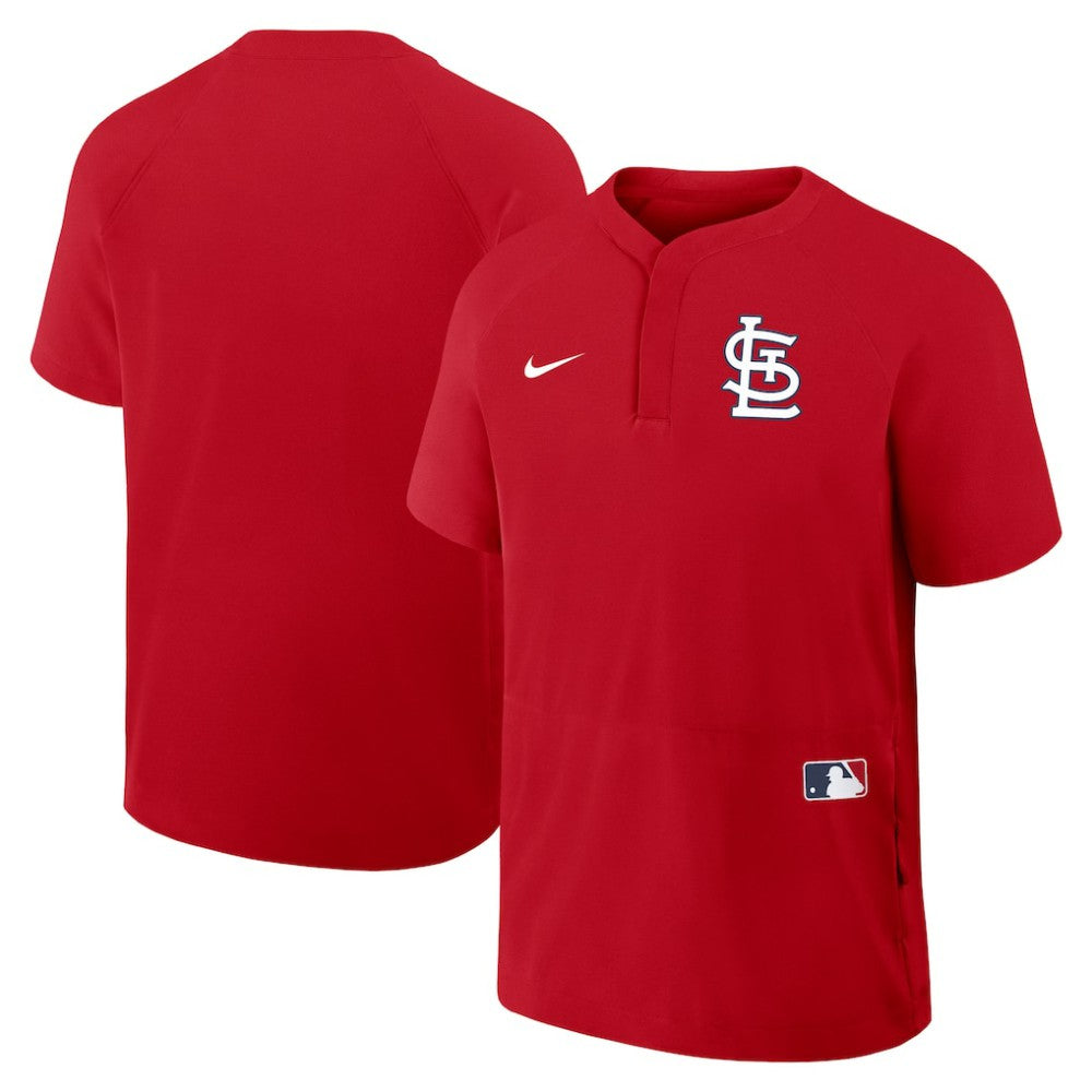 St. Louis Cardinals Nike Authentic Collection Raglan Short Sleeve Windshirt - Red