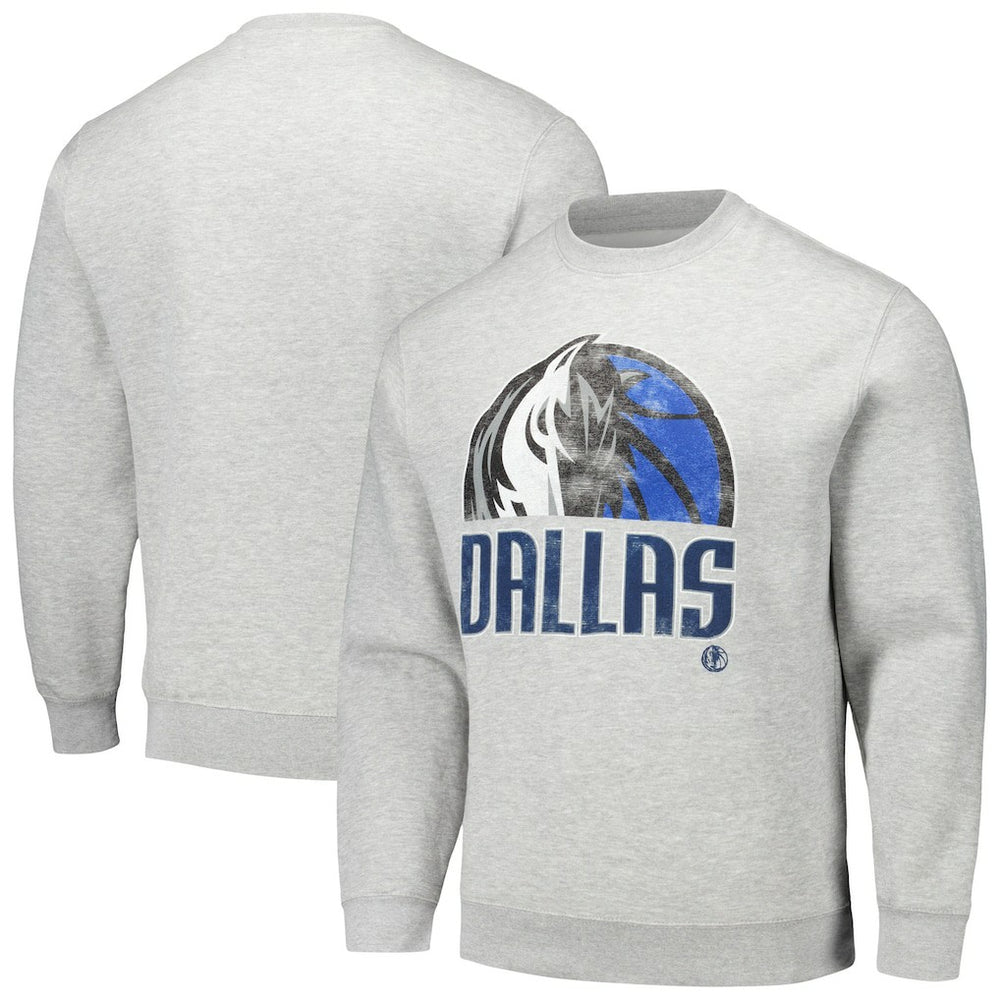 Dallas Mavericks Stadium Essentials Unisex Hometown Pullover Sweatshirt Heather Gray