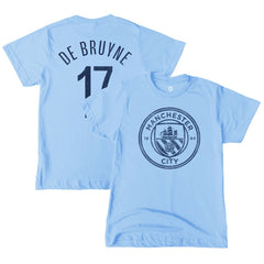 Kevin De Bruyne Manchester City 1863FC Youth Player T-Shirt Sky Blue