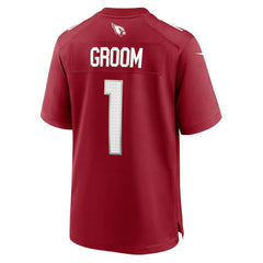 NFL Number 1 Groom Arizona Cardinals Game Jersey - Cardinal