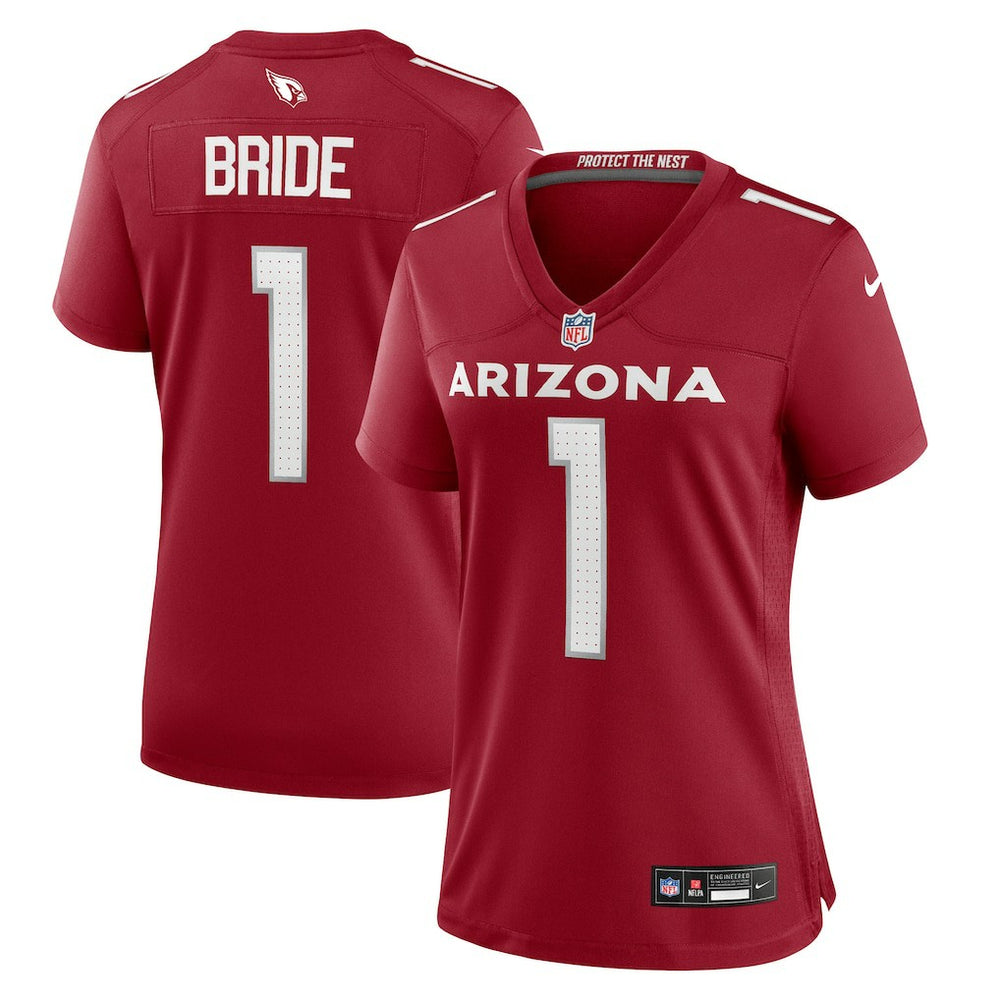 NFL Number 1 Bride Arizona Cardinals Women's Game Jersey - Cardinal