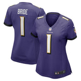 NFL Number 1 Bride Baltimore Ravens Women's Game Jersey - Purple
