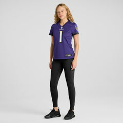 NFL Number 1 Bride Baltimore Ravens Women's Game Jersey - Purple