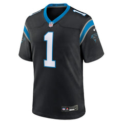 NFL Number 1 Groom Carolina Panthers Game Jersey - Black