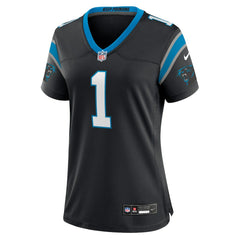 NFL Number 1 Bride Carolina Panthers Women's Game Jersey - Black