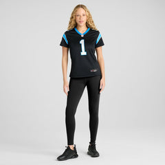 NFL Number 1 Bride Carolina Panthers Women's Game Jersey - Black