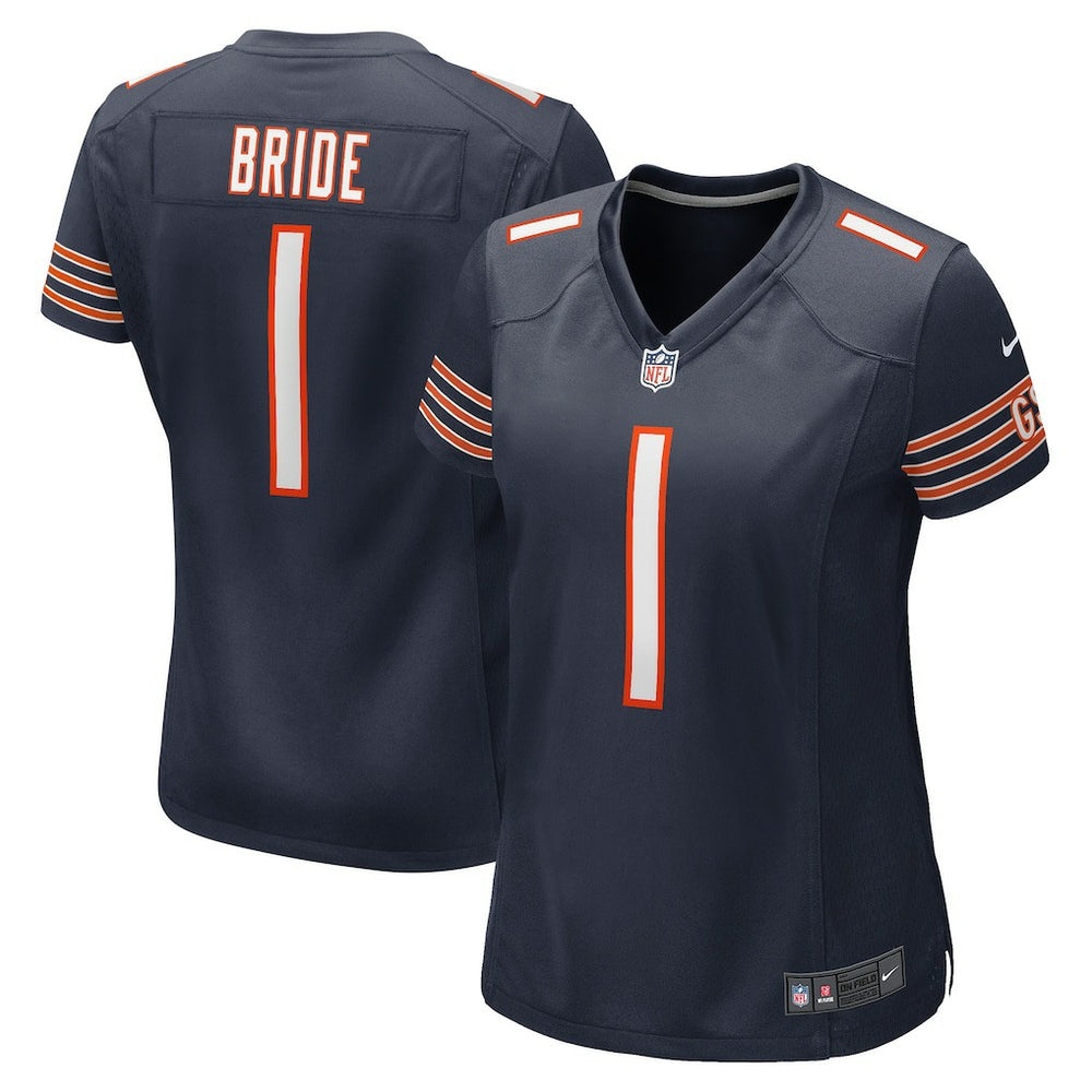 NFL Number 1 Bride Chicago Bears Women's Game Jersey - Navy