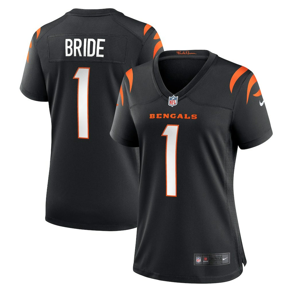 NFL Number 1 Bride Cincinnati Bengals Women's Game Jersey - Black
