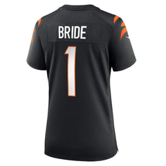 NFL Number 1 Bride Cincinnati Bengals Women's Game Jersey - Black