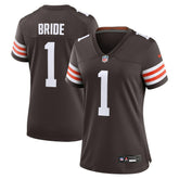 NFL Number 1 Bride Cleveland Browns Women's Game Jersey - Brown