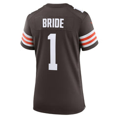 NFL Number 1 Bride Cleveland Browns Women's Game Jersey - Brown