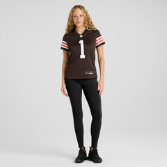 NFL Number 1 Bride Cleveland Browns Women's Game Jersey - Brown