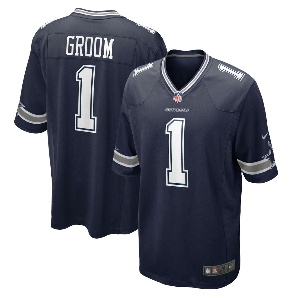 NFL Number 1 Groom Dallas Cowboys Game Jersey - Navy