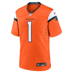NFL Number 1 Groom Denver Broncos Game Jersey - Orange